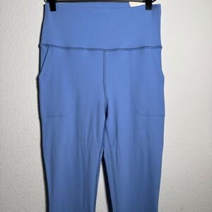 NWT!! OFFLINE Aerie Bootcut Leggings Blue Ribbed High Rise Pockets | Women Large